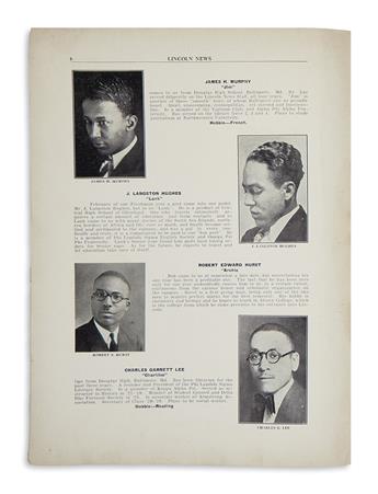 (EDUCATION.) Commencement issue of the Lincoln News, the Lincoln University magazine, featuring Langston Hughes.